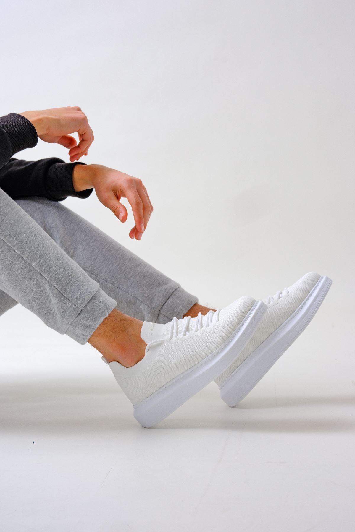 CH307 Knitwear Men's Shoes WHITE - STREETMODE ™