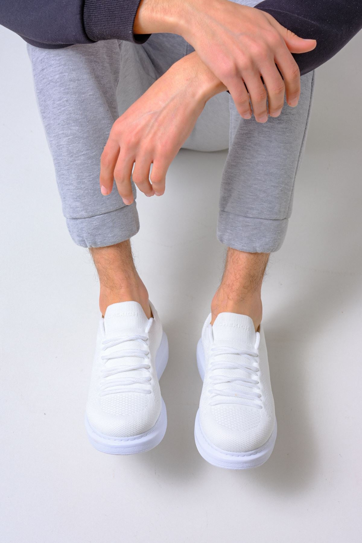 CH307 Knitwear Men's Shoes WHITE - STREETMODE ™