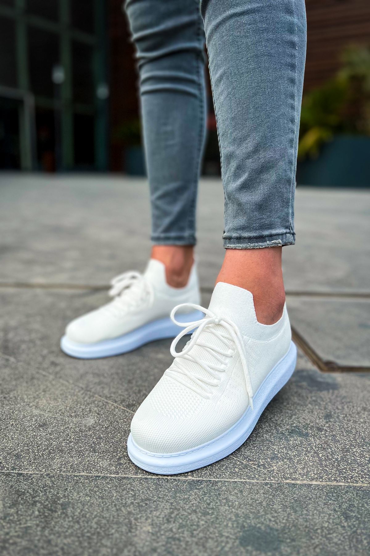 CH307 Knitwear Men's Shoes WHITE - STREETMODE ™