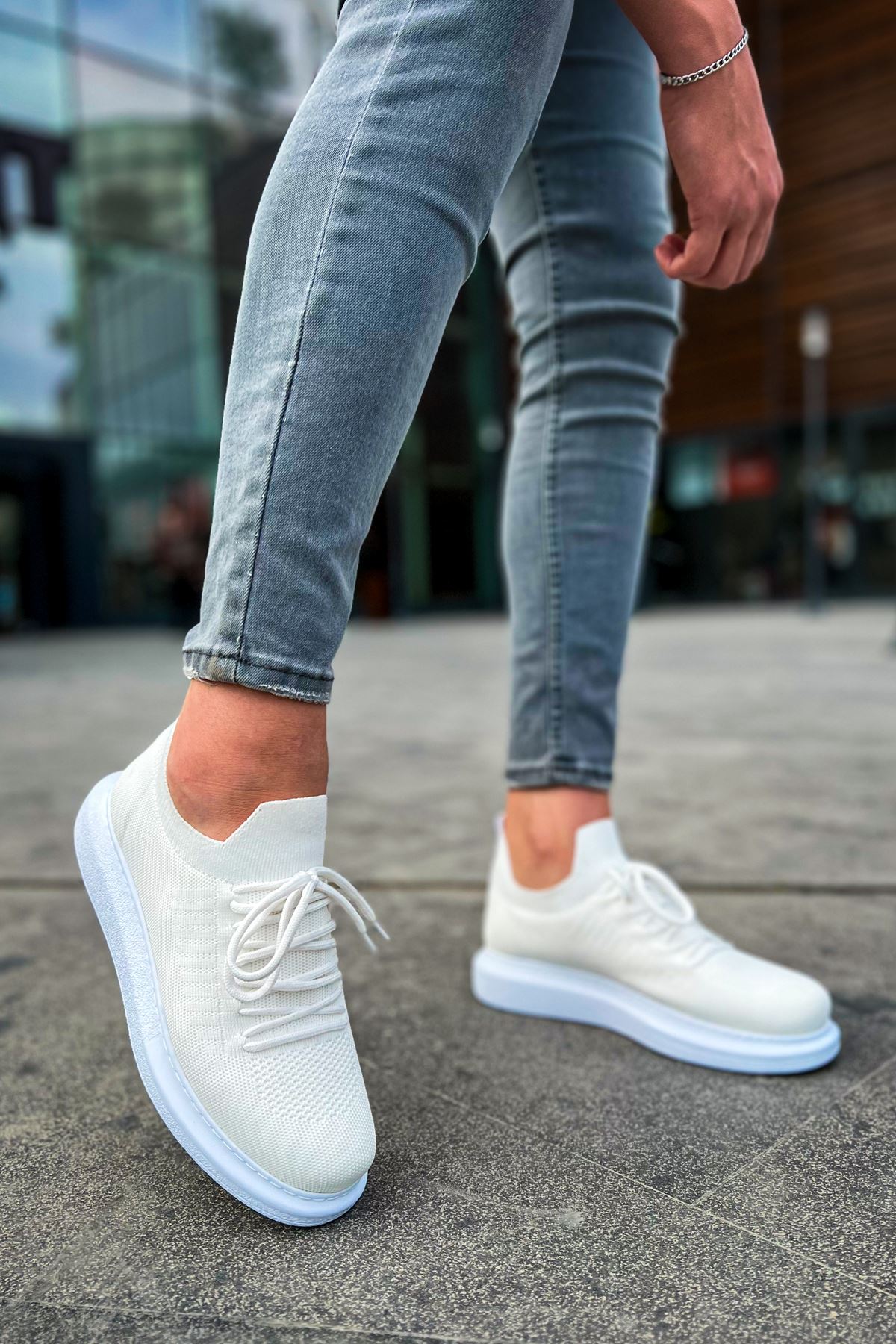 CH307 Knitwear Men's Shoes WHITE - STREETMODE ™