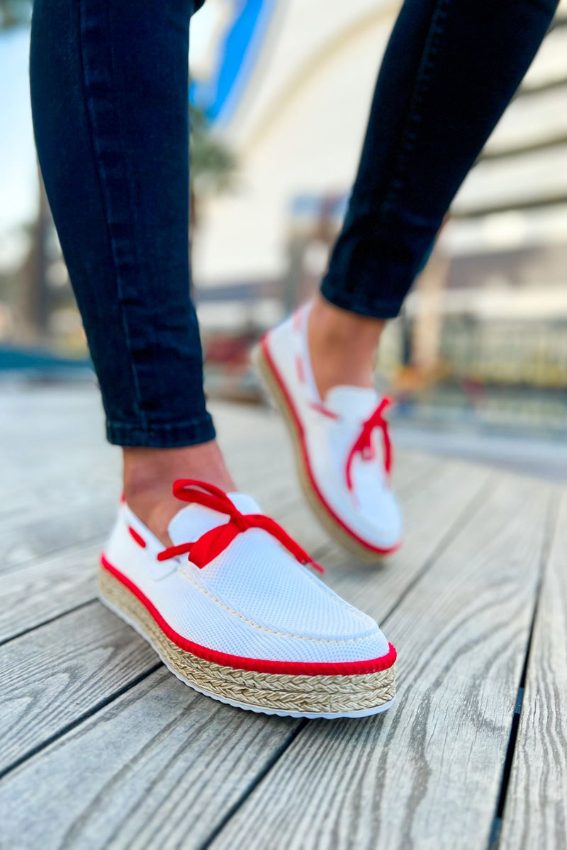 CH311 Espadril Men's sneakers Shoes WHITE/RED - STREETMODE ™