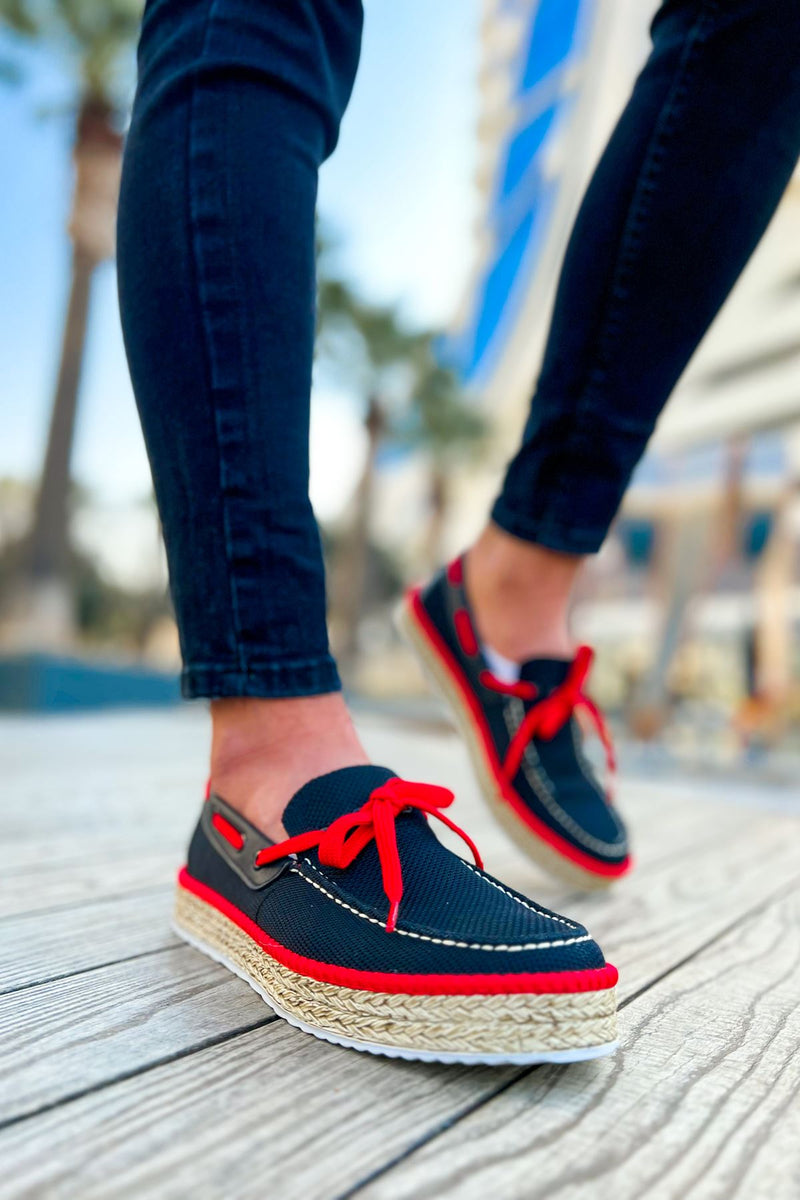 CH311 Espadril Men's sneakers Shoes BLACK - RED - STREETMODE ™