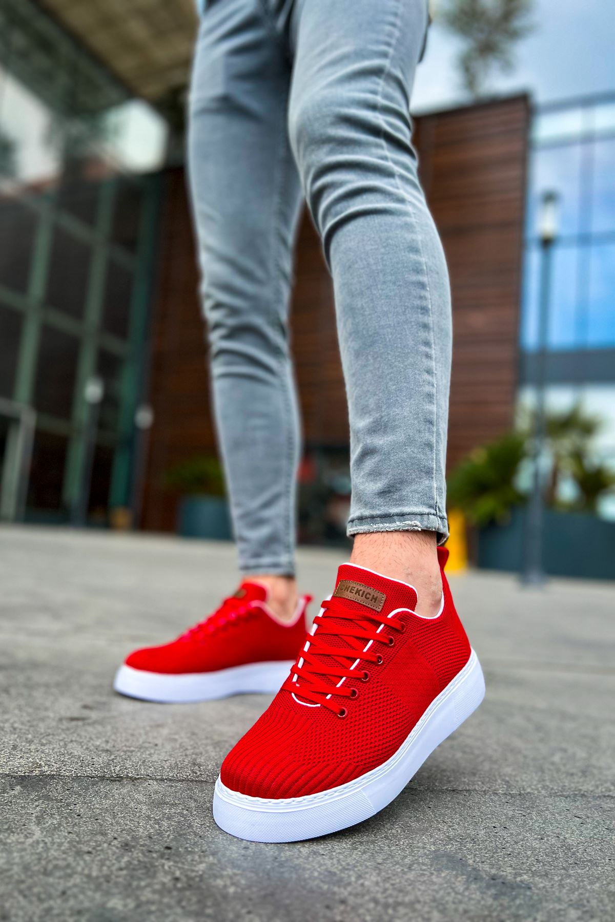 CH413 TBT Crew Men's Sneakers Shoes RED - STREETMODE ™