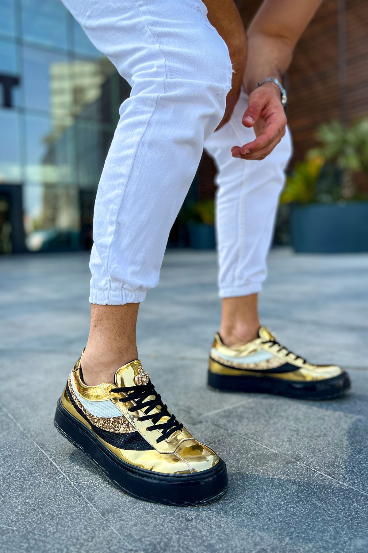 CH975 Majesty ST Men s sneaker Shoes GOLD