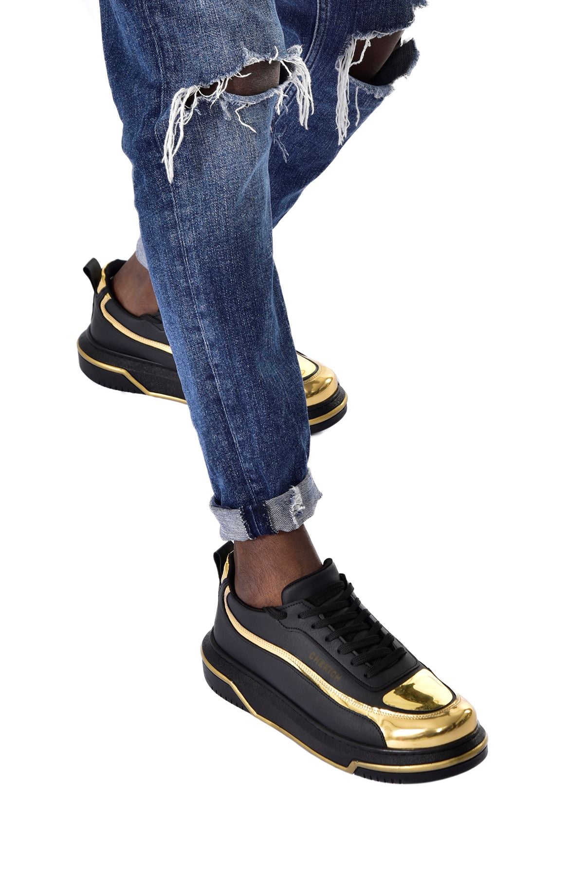 CH241 ST Men's Shoes Sneakers BLACK/GOLD - STREETMODE ™