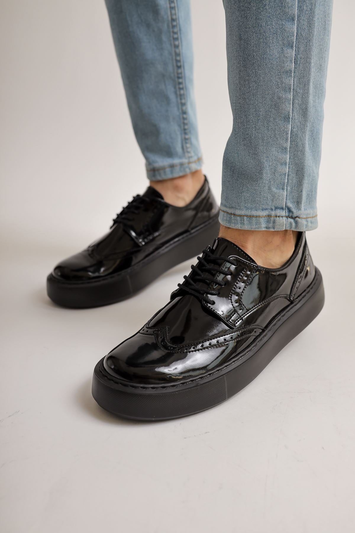 CH149 ST Patent Leather Men's Shoes BLACK - STREETMODE ™