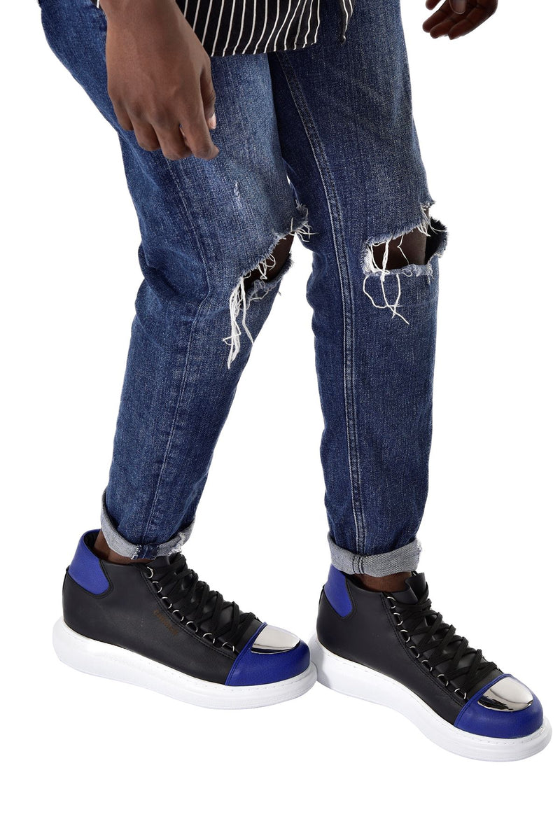 CH267 BT Men's Shoes sneakers Boots BLACK/SAX BLUE - STREETMODE ™
