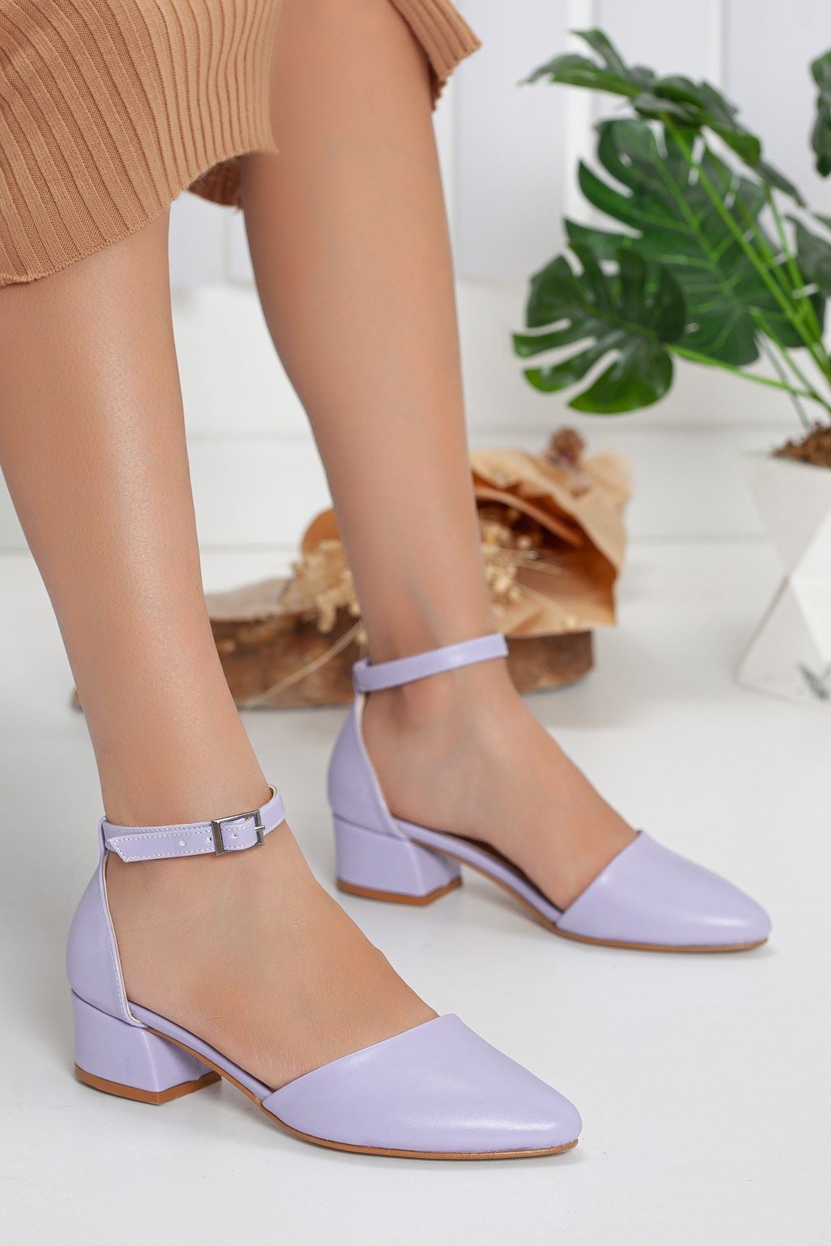 Women's Dary Heels Lilac Skin Shoes - STREET MODE ™