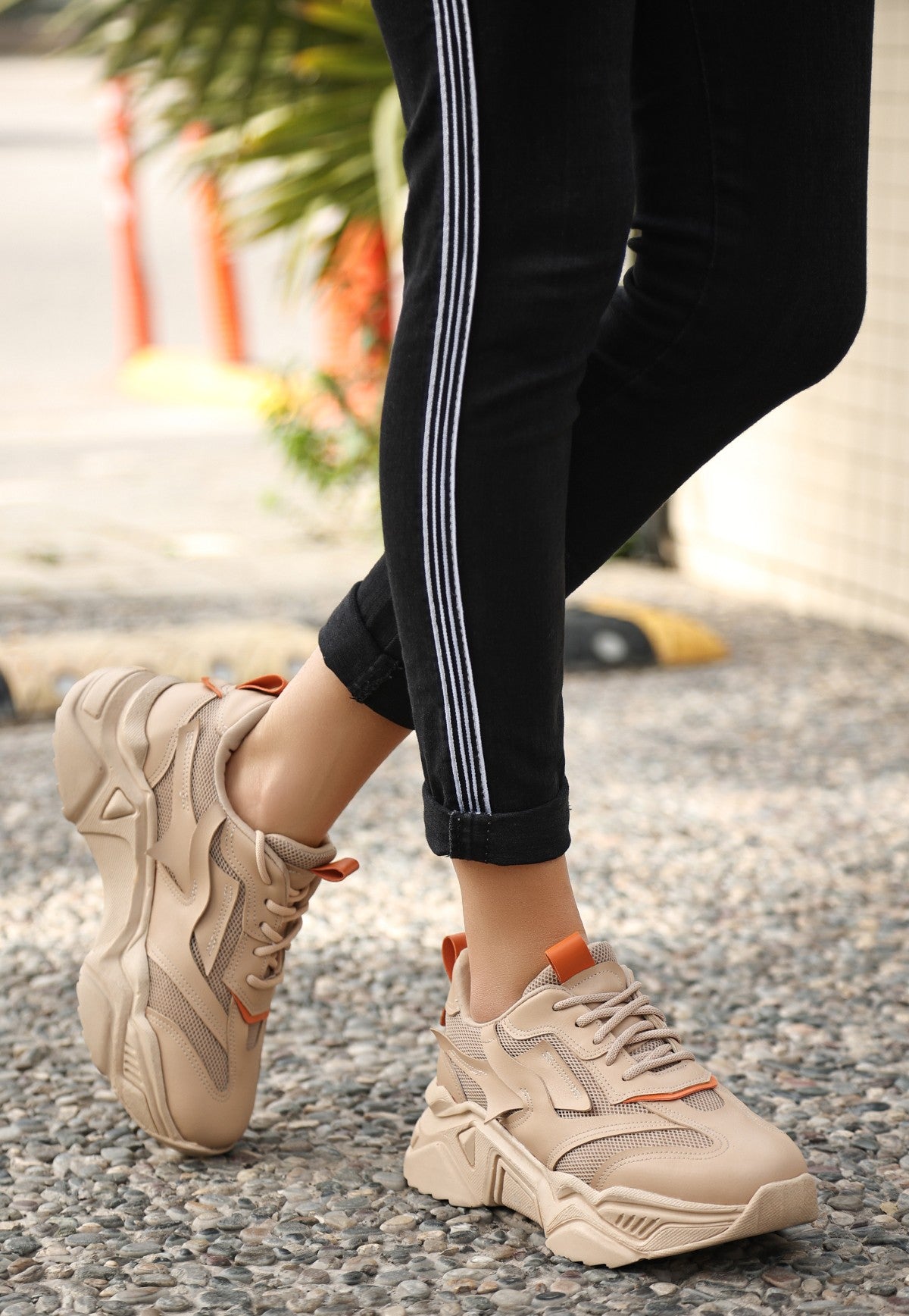 Women's Nude Skin Lace-Up Sports Shoes - STREETMODE ™
