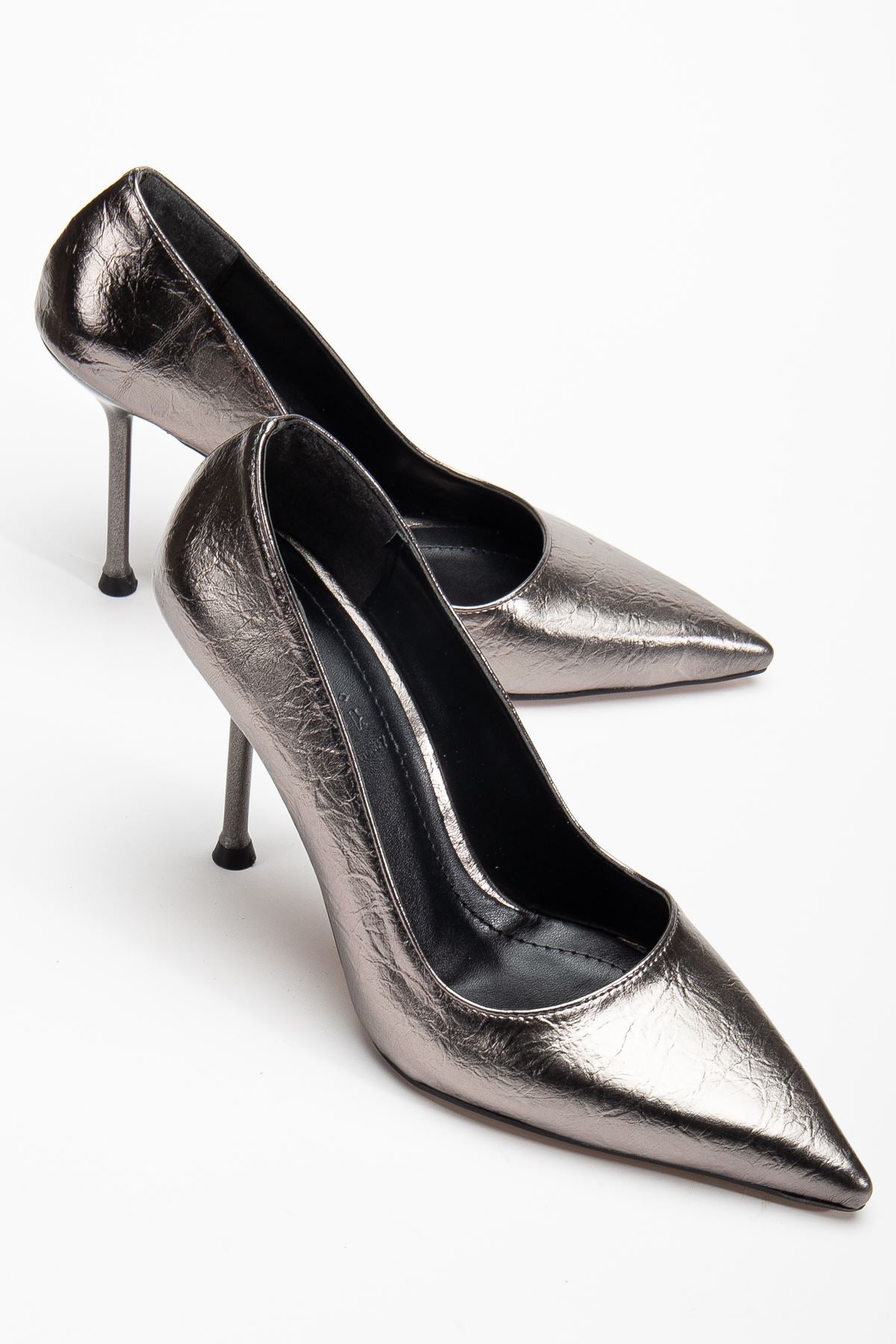 Women's High Heels Platinum Shiny Skin Stiletto