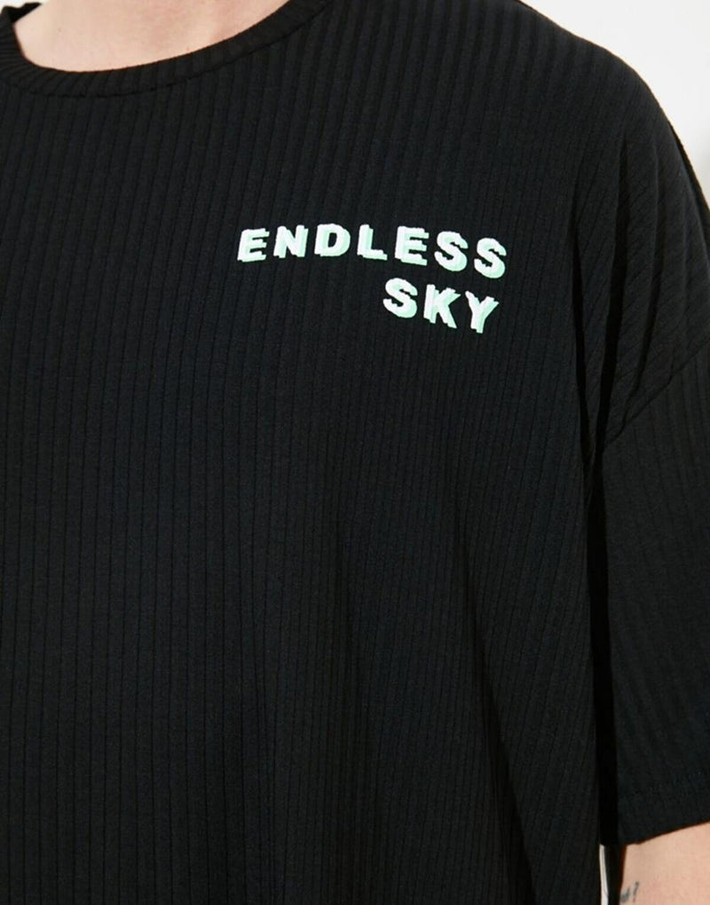 Endless Sky Oversize Corduroy T-Shirt - STREETMODE ™