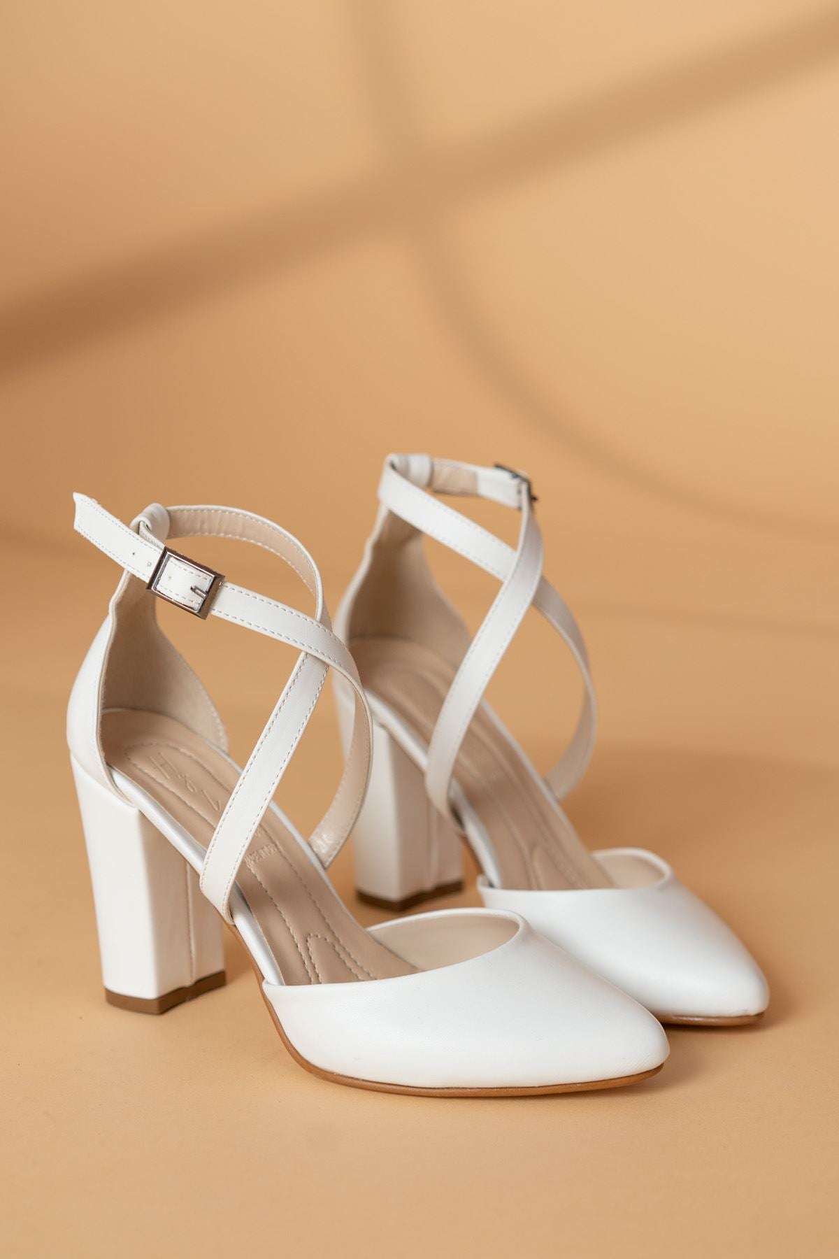 Evan White Skin Heels Women's Shoes - STREET MODE ™