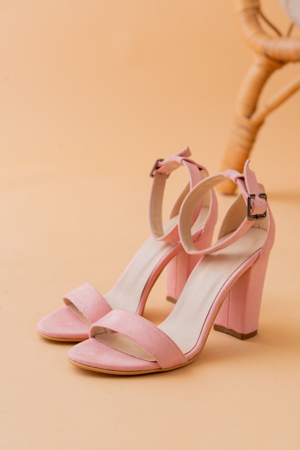 Evdokia Powder Suede Heeled Women's Shoes - STREETMODE ™