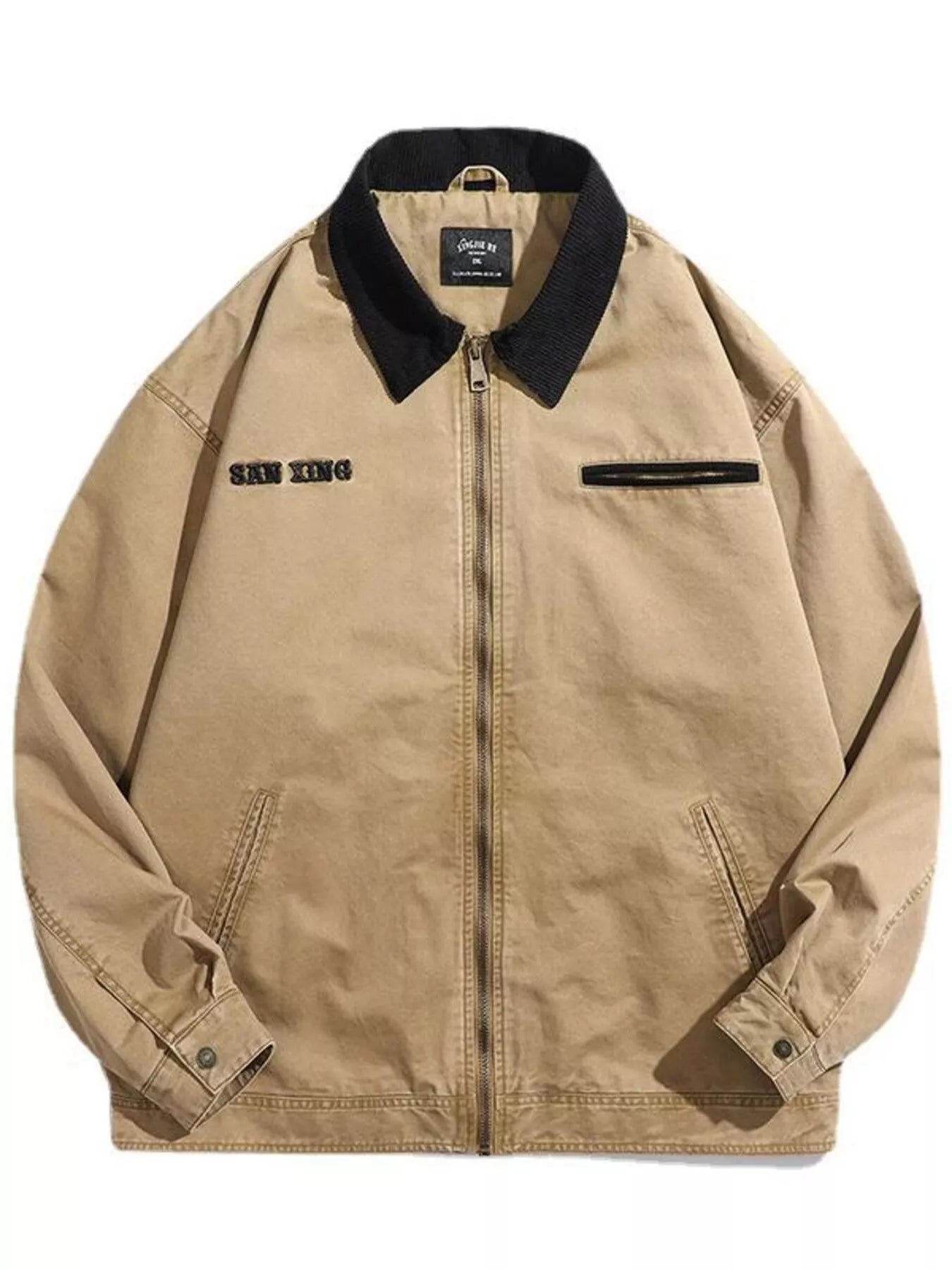 Men's Plus Size Zip Up Long Sleeve Jacket | STREETMODE ™