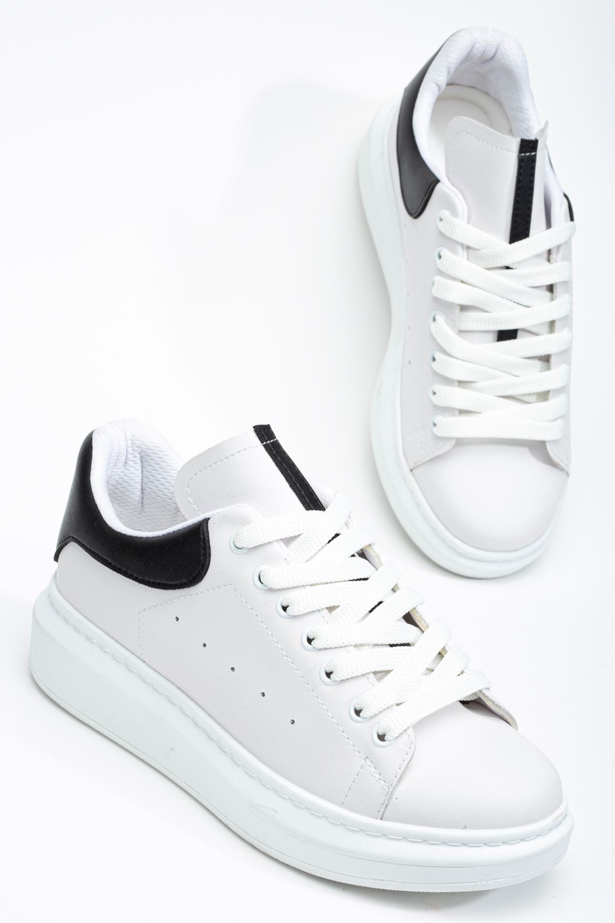 White - Black Women's Sneaker Casual Shoes