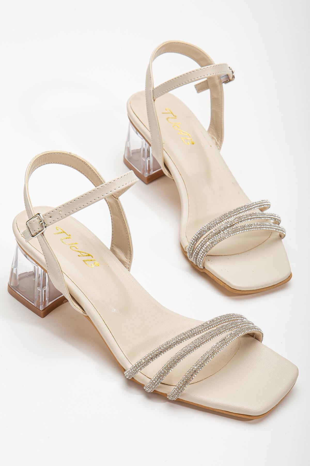 Women's Gerdh Beige Stone Skin Low Heeled Shoes - STREETMODE ™