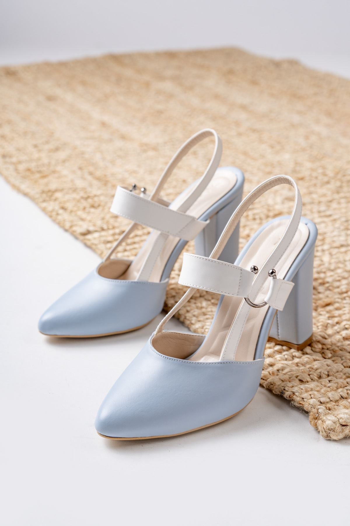 Hella Baby Blue - White Skin High Heeled Women's Shoes - STREETMODE ™