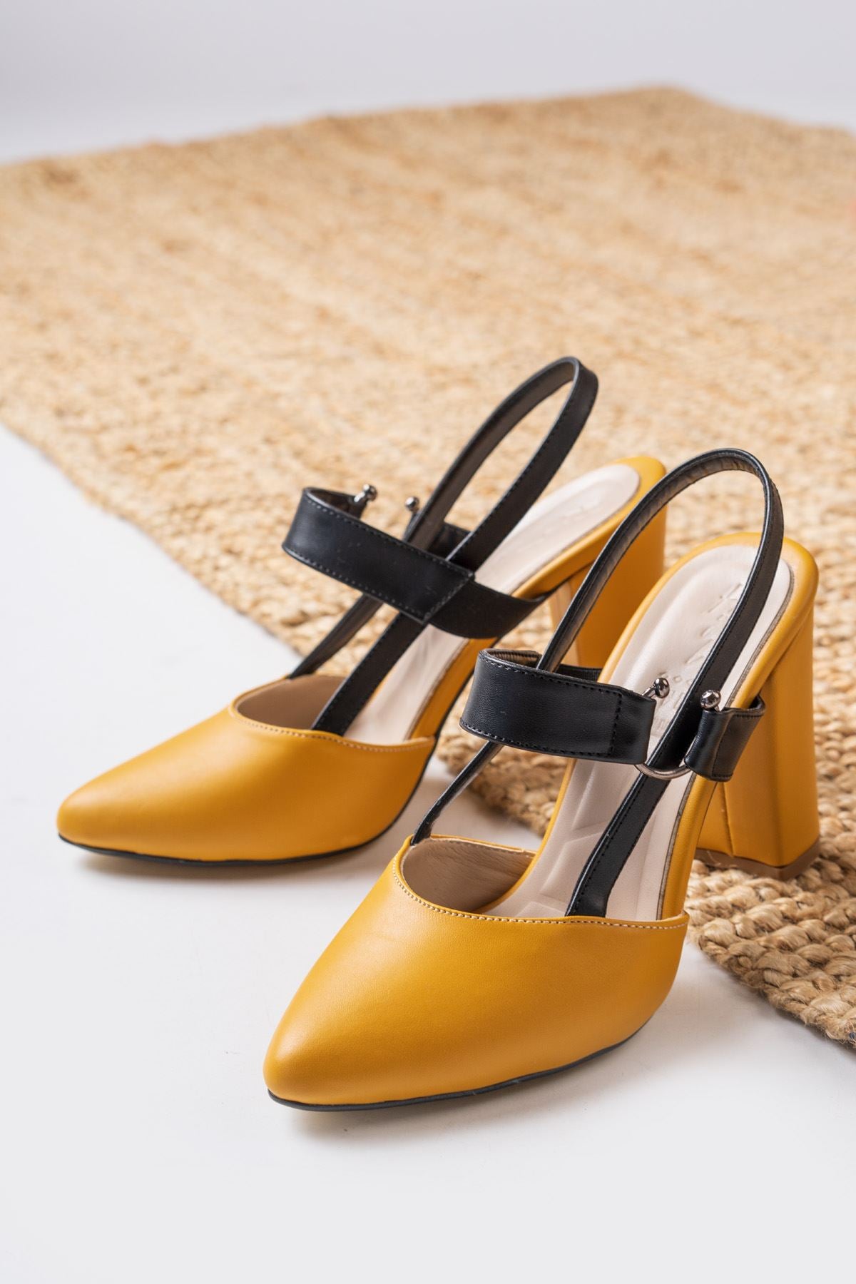 Hella Mustard - Black Skin High Heeled Women's Shoes - STREETMODE ™