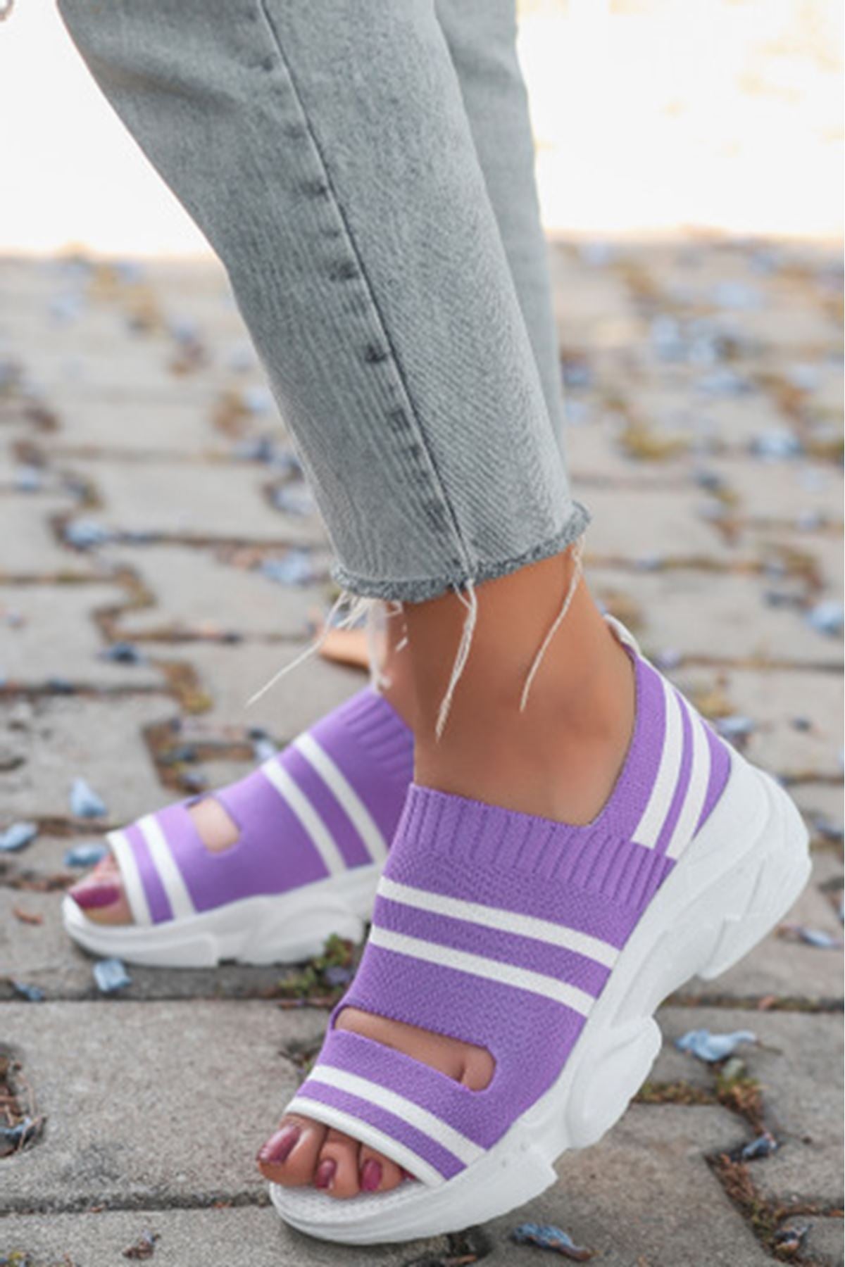 Hera Lilac Knitwear Women's Sports Shoes - STREETMODE ™