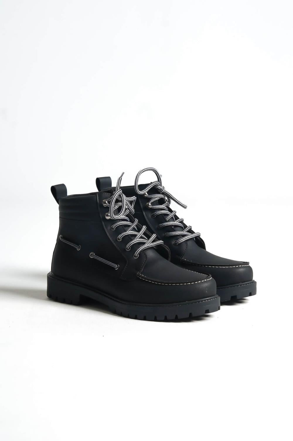 High-Sole Shoes B-020 Black (Black Sole) - STREETMODE ™