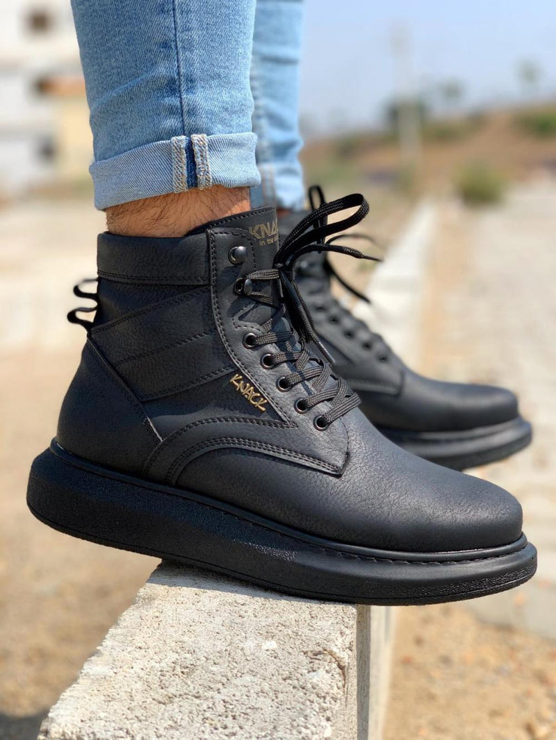 High Sole Shoes B-404 Black - STREETMODE ™