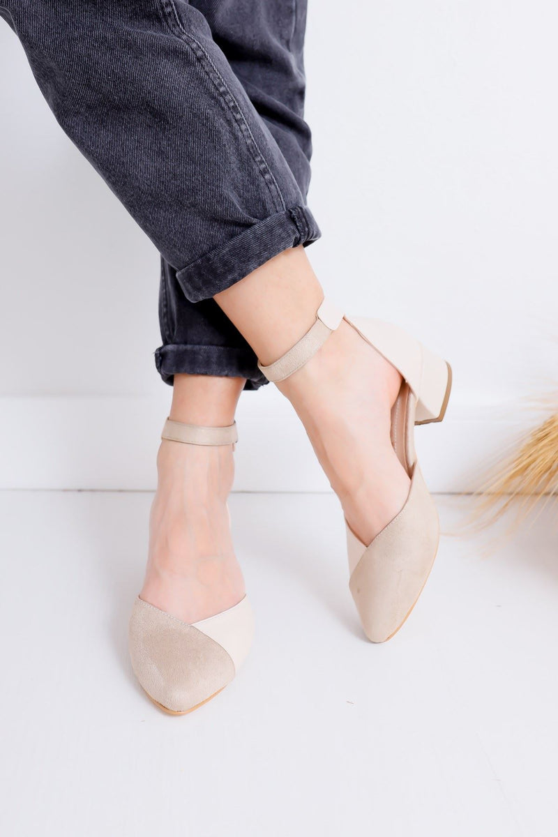 Women's Holly Heeled Skin-Suede Shoes - STREETMODE ™