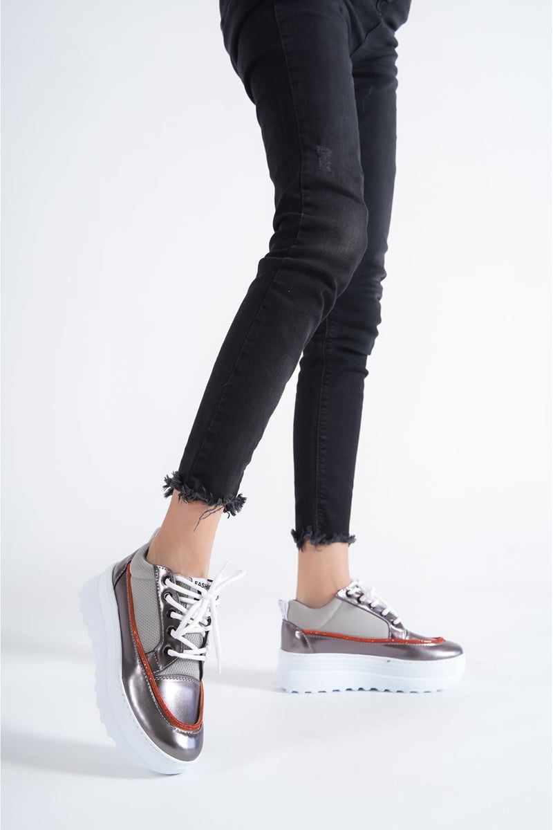 Women's JASMIN Metallic Sneakers Shoes - STREET MODE ™