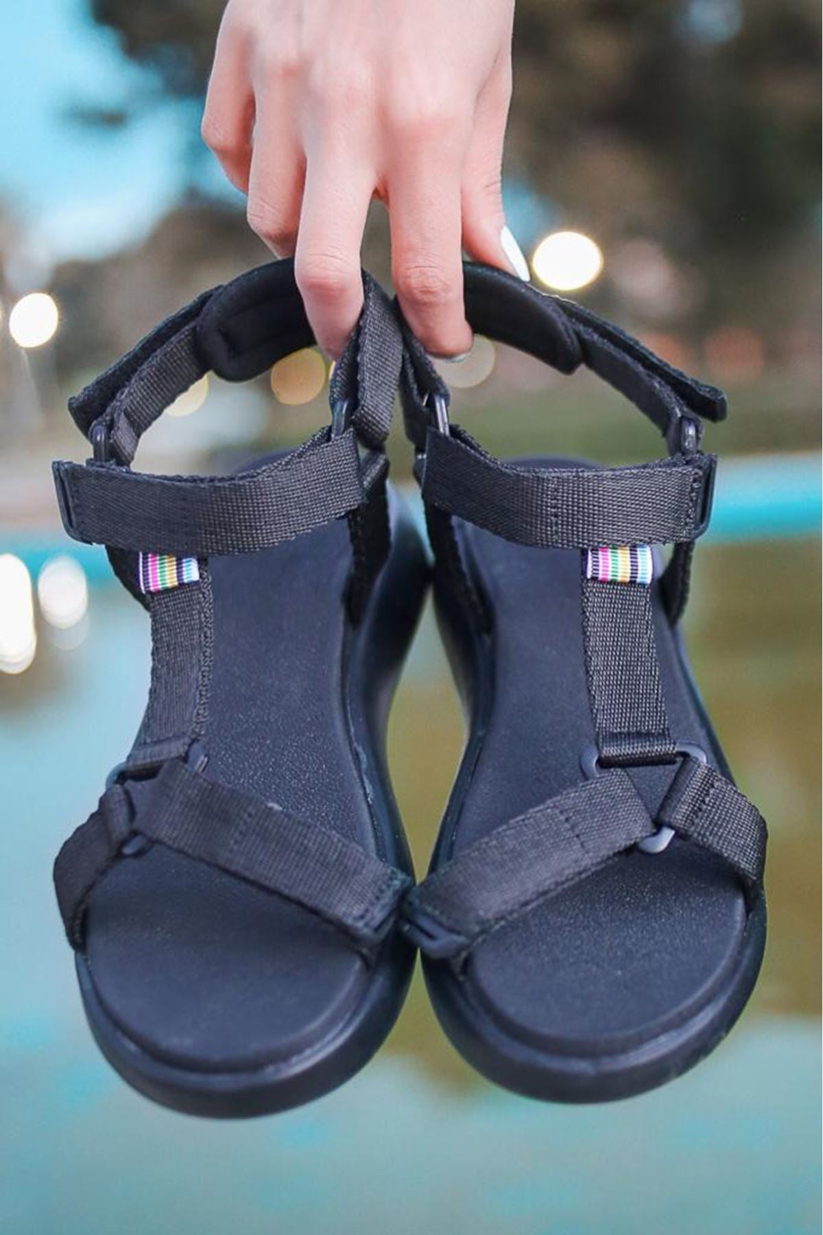 Women's Jeff Black Velcro Sandals - STREET MODE ™