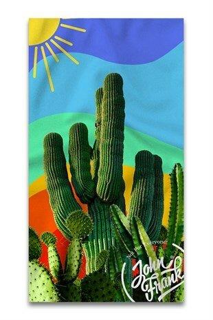Toalla de playa de cactus de John Frank 