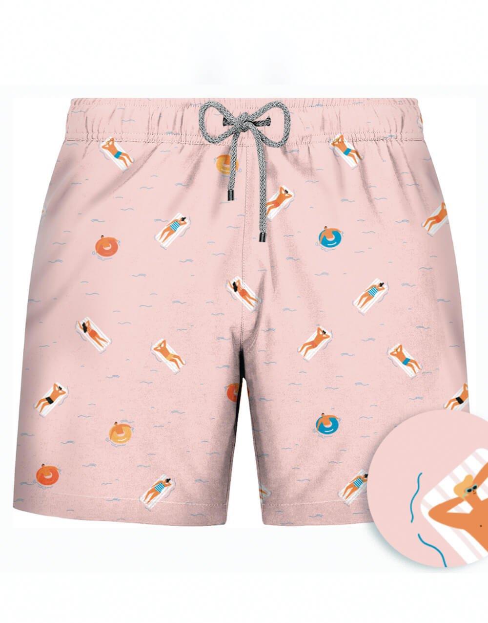 JF Summer Men's Beach Shorts - Relax Sunbed - STREETMODE ™