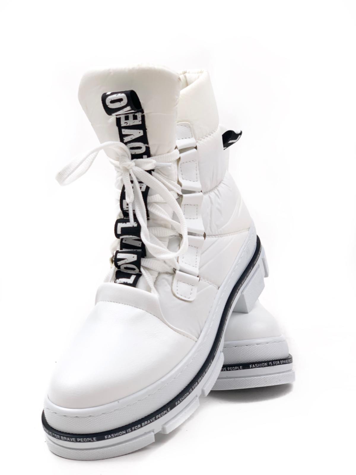 Women's White Thermopra Parachute Fabric Snow Boots - STREETMODE ™