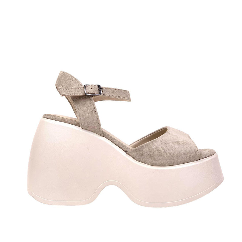 Women's Fass Skin Suede Platform High Sole Single Strap Sandals 10Cm - STREETMODE ™