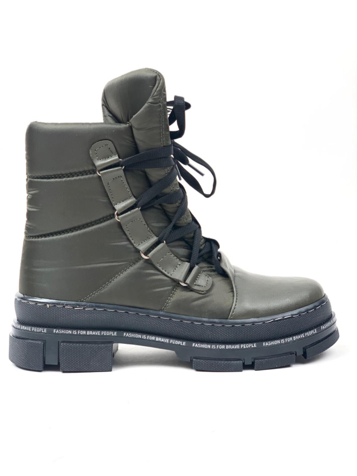 Women's Khaki Termopra Parachute Fabric Snow Boots - STREETMODE ™