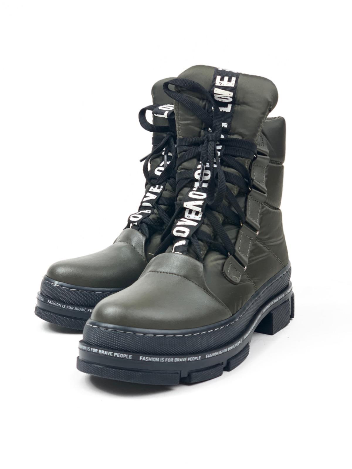 Women's Khaki Termopra Parachute Fabric Snow Boots - STREETMODE ™