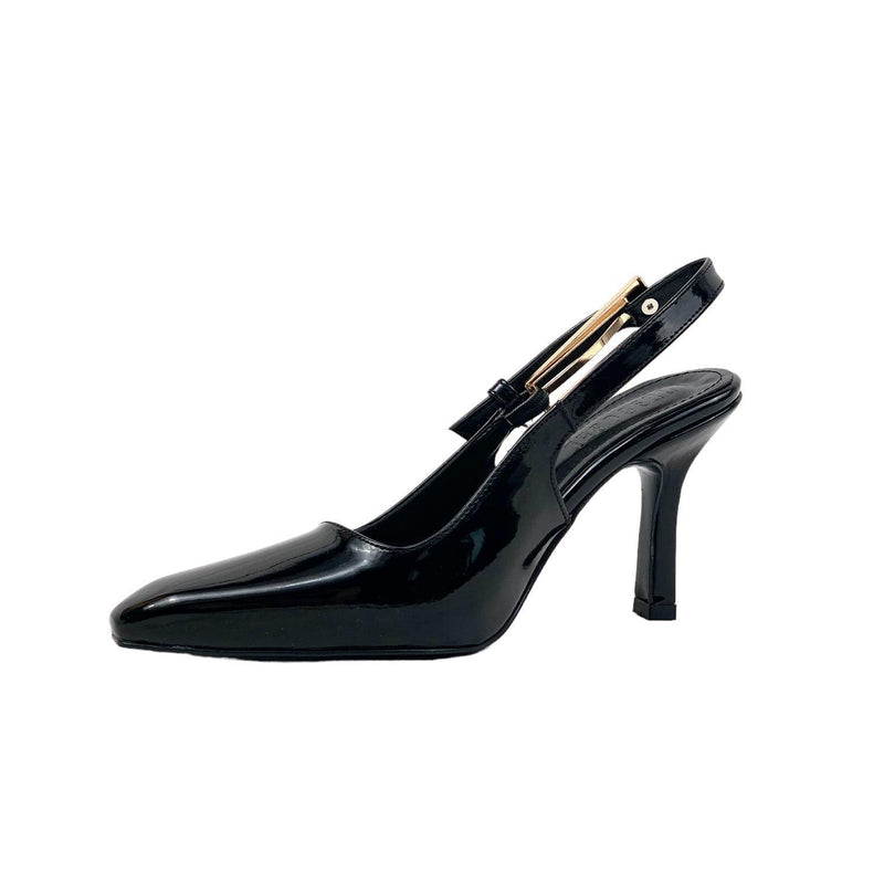 Women's Lery Black Patent Leather Heeled Shoes 9 cm - STREETMODE ™