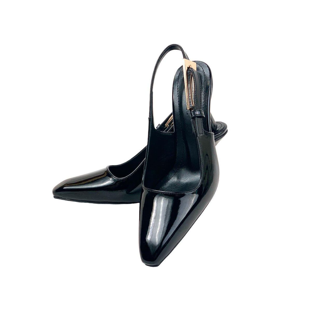 Women's Lery Black Patent Leather Heeled Shoes 9 cm - STREETMODE ™