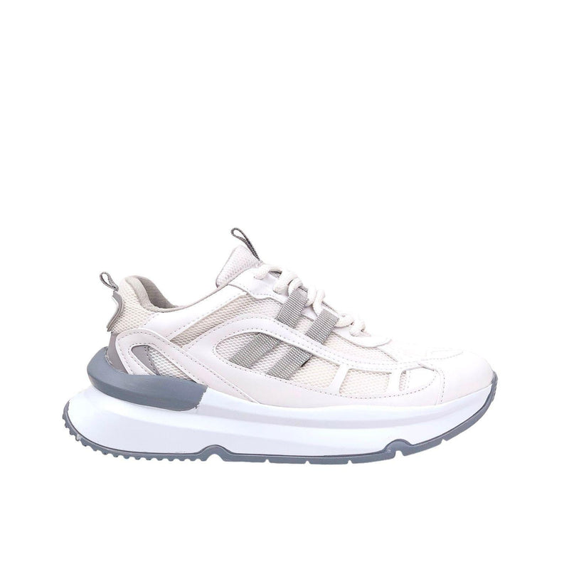Women's Osda White Gray Casual Sports Shoes Sneaker 4 cm - STREETMODE ™