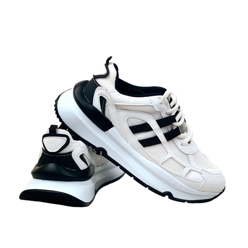 Women's Osdan BlackWhite Casual Sports Shoes Sneaker 4 cm - STREETMODE ™
