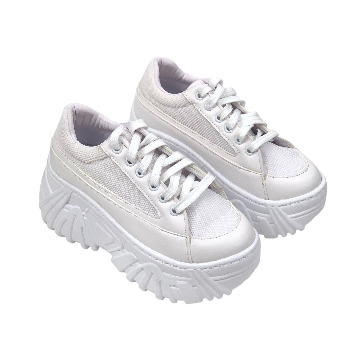 Women's shanny white high sole sneaker sports shoes