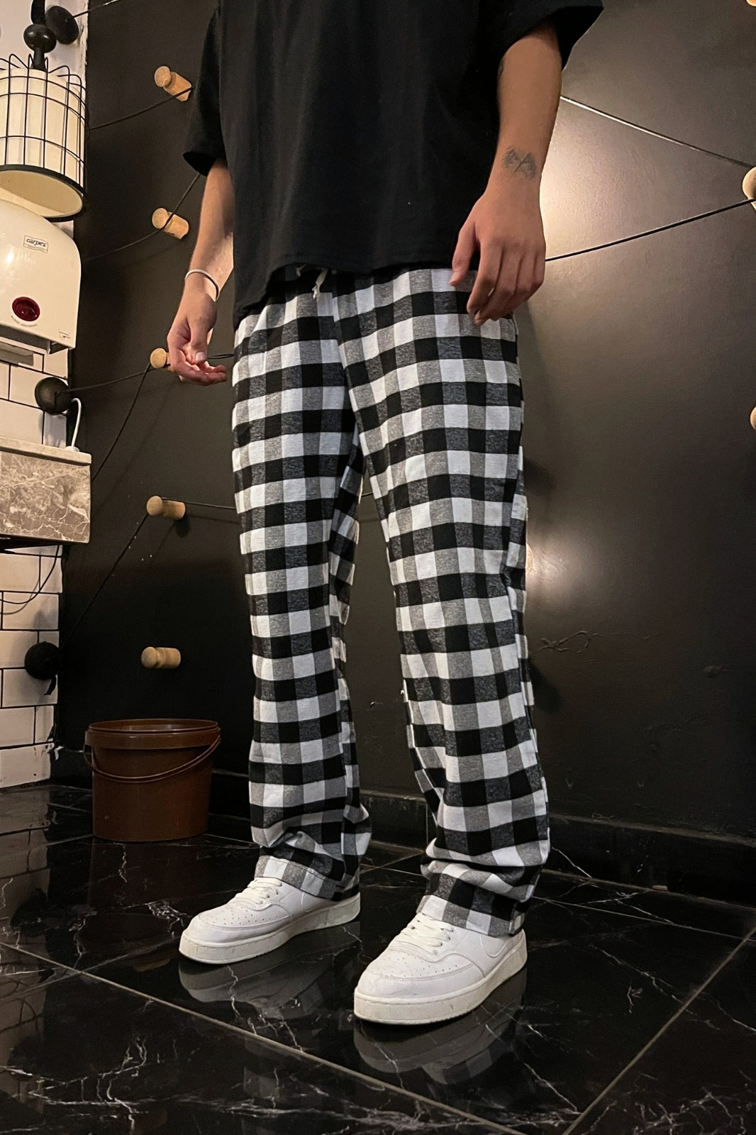 Square Patterned Pajama Unisex Sweatpants