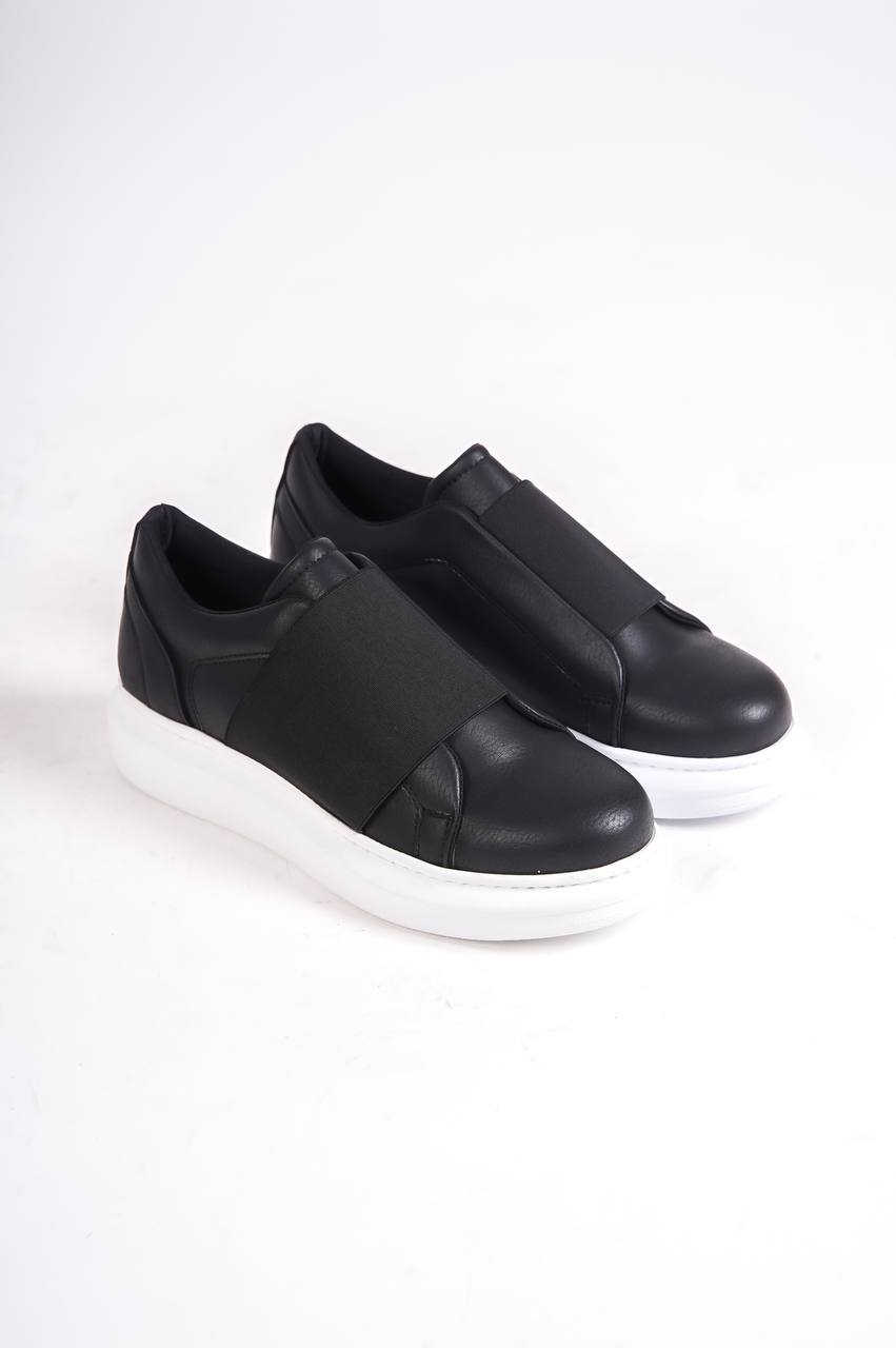 KB-040 Black Leather Laced Casual Men's Shoes - STREETMODE ™