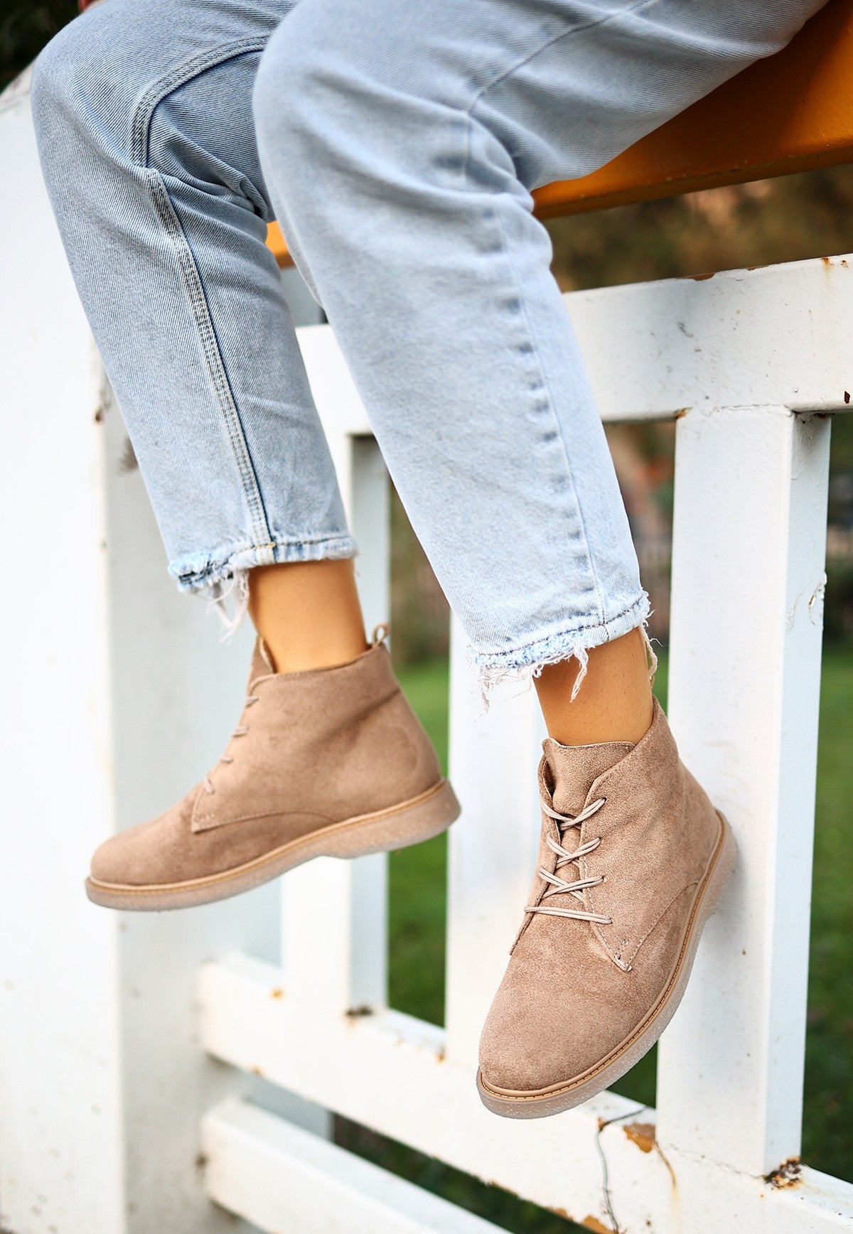 Women's Kean Mink Suede Lace-up Boots - STREETMODE ™