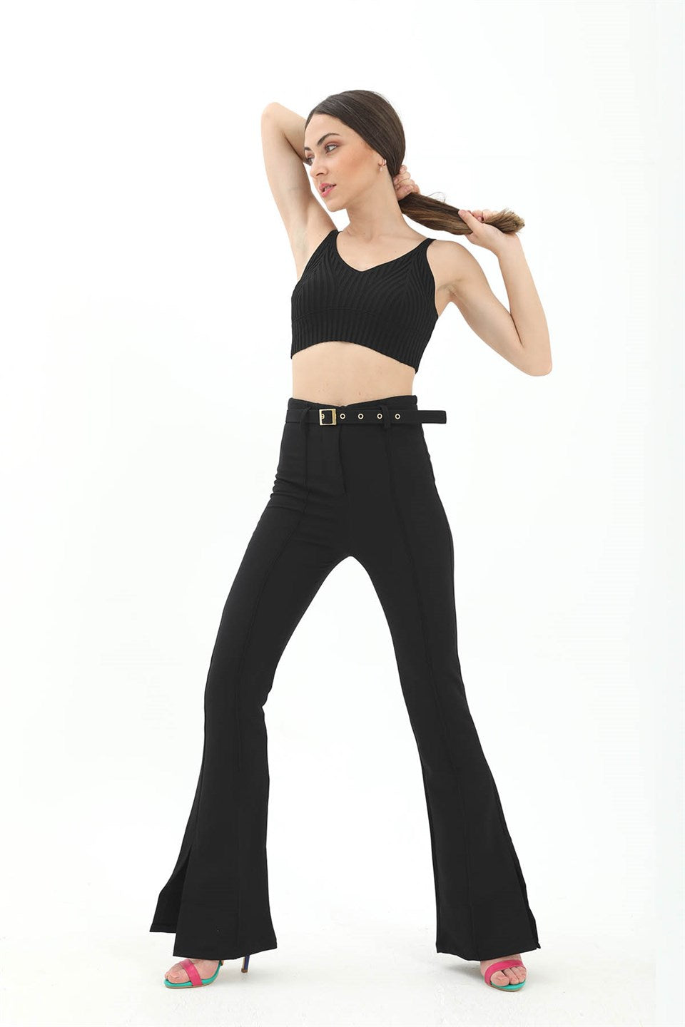 Straight Leg Side Slit Trouser Pants – SURELYMINE