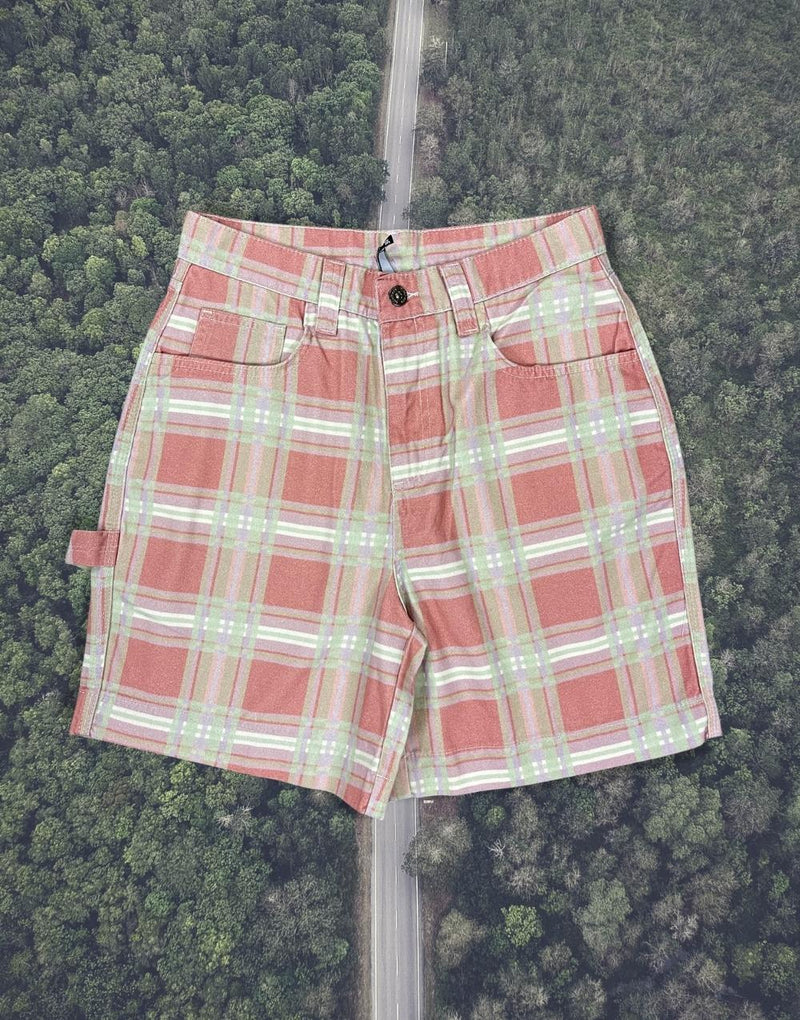 Ritual Line Salmon Men's Linen Shorts - STREETMODE ™