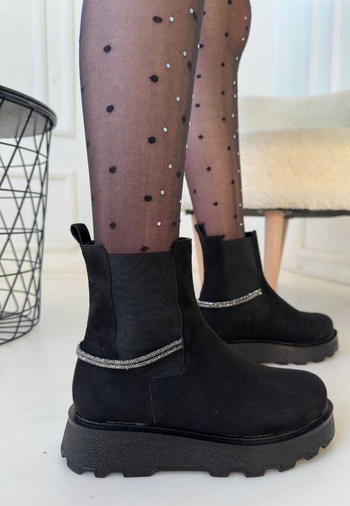 Women's Black Suede Boots - STREETMODE ™