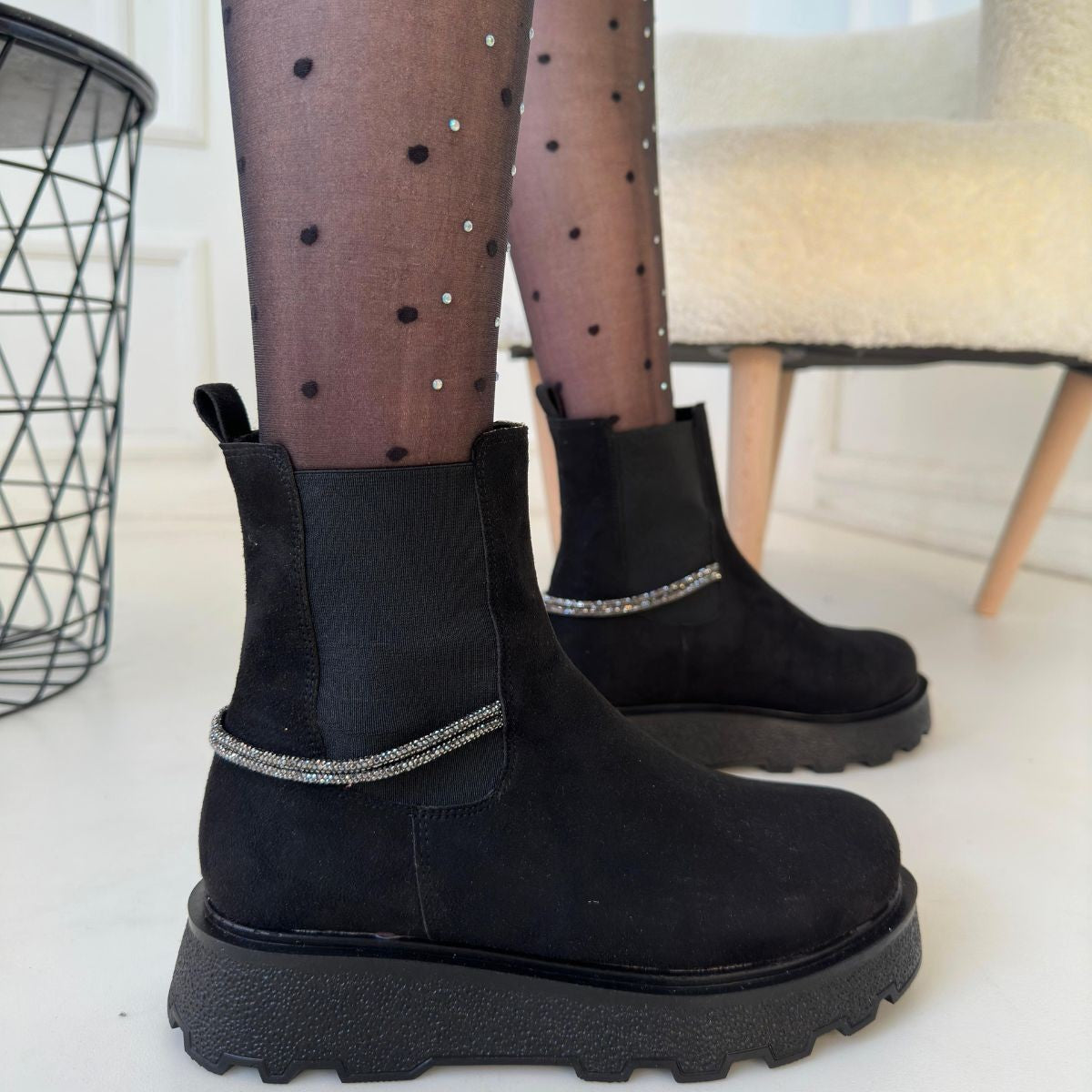 Women's Black Suede Boots - STREETMODE ™