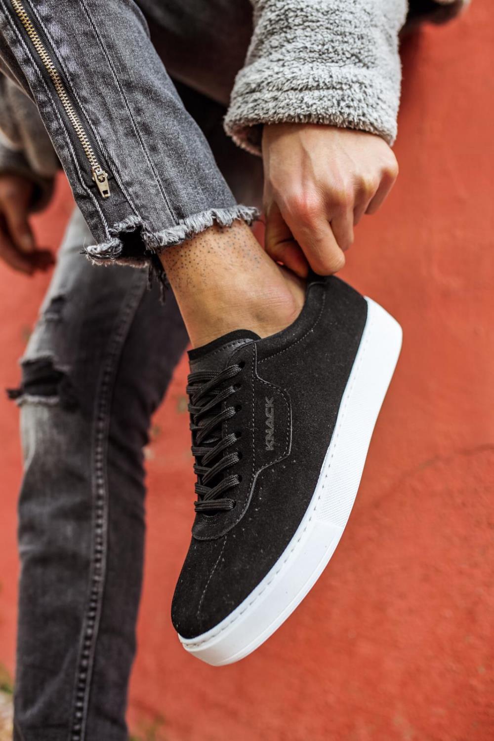 Men's Sneaker Casual Shoes 060 Black Suede - STREETMODE ™