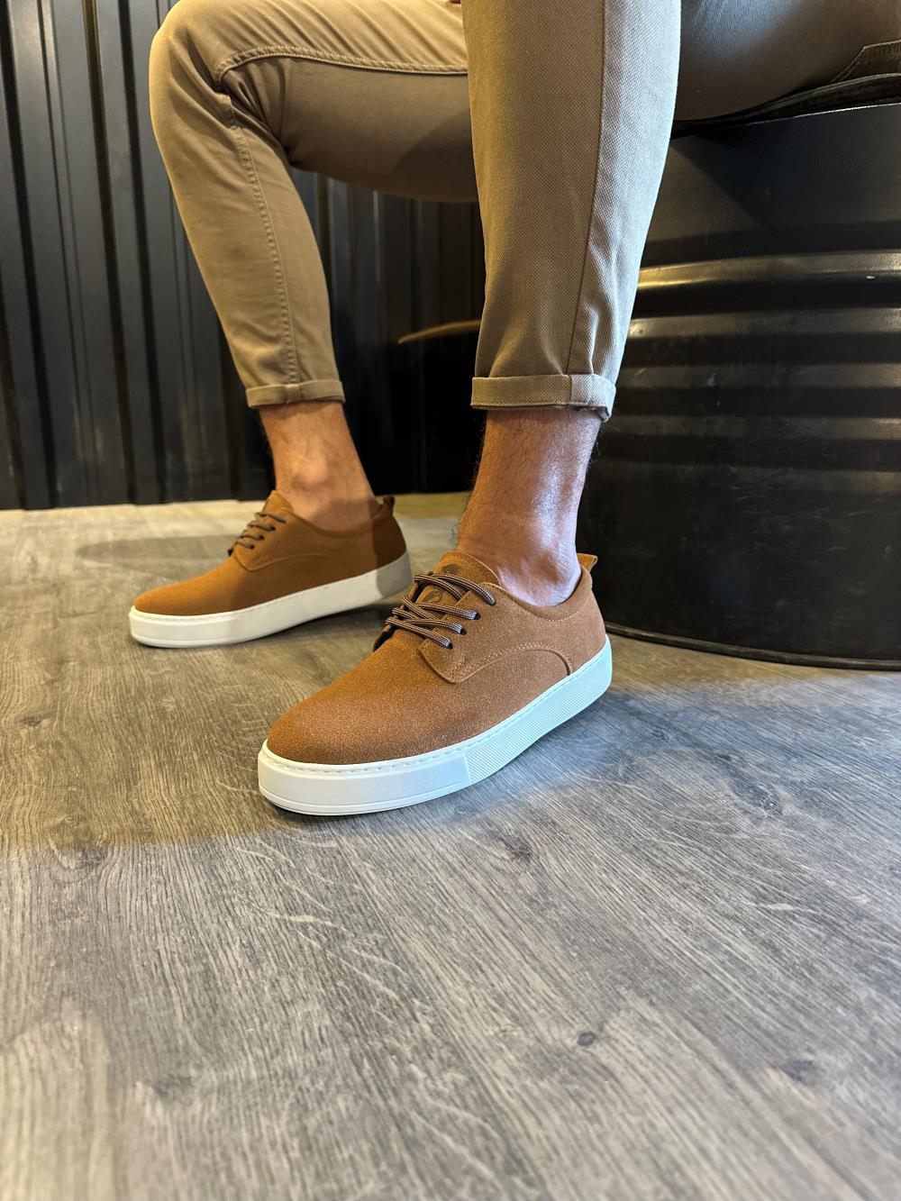 Men's Casual Shoes 077 Brown Suede - STREETMODE ™