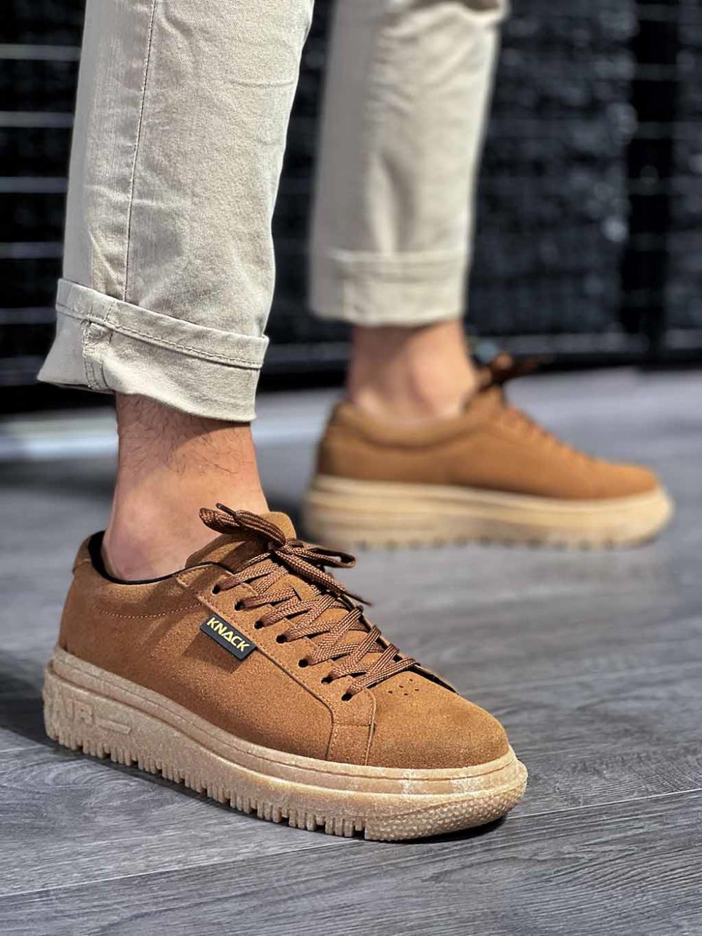 Men's Casual Shoes sneakers 225 Tan Suede - STREETMODE ™