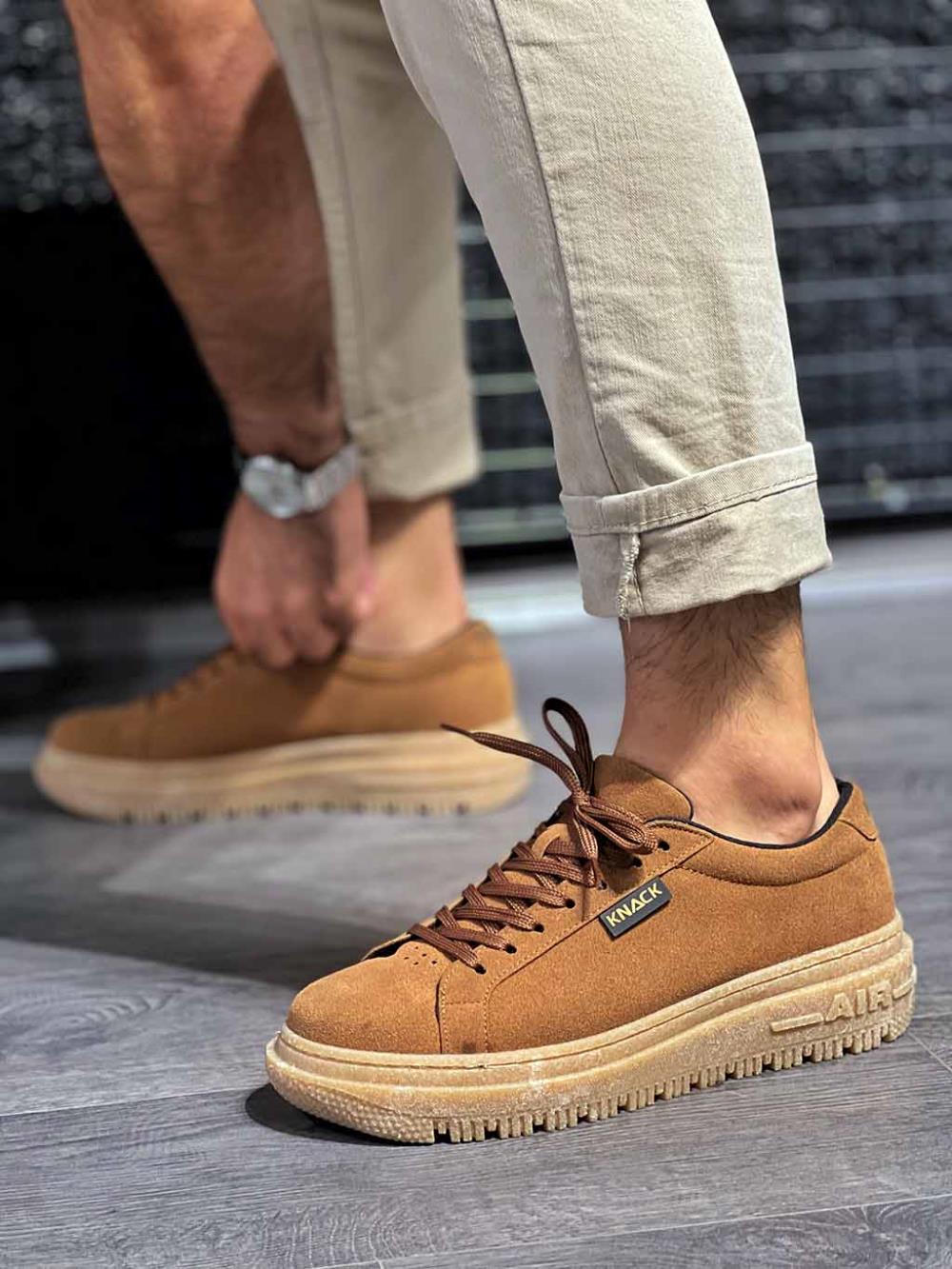Men's Casual Shoes sneakers 225 Tan Suede - STREETMODE ™